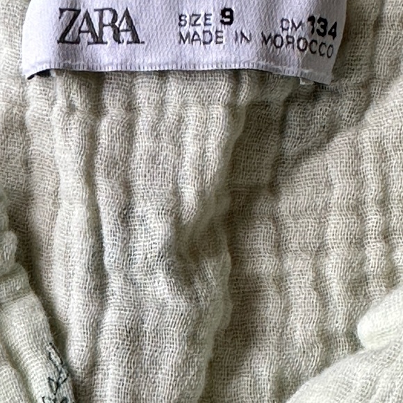 Zara Girls Seersucker Boho Top size 9 Years - Picture 5 of 5